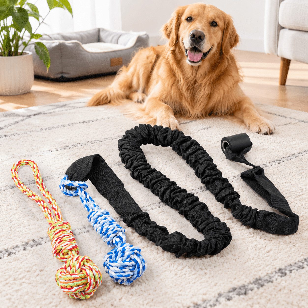Outdoor Bungee Tug Interactive Dog Door/tree Hangings - Walmart.com
