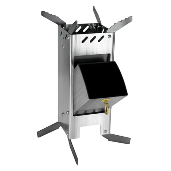 Outdoor Burner Camping Grill Folding Stove Steel Construction for Travel Backpacking Barbecue Parties