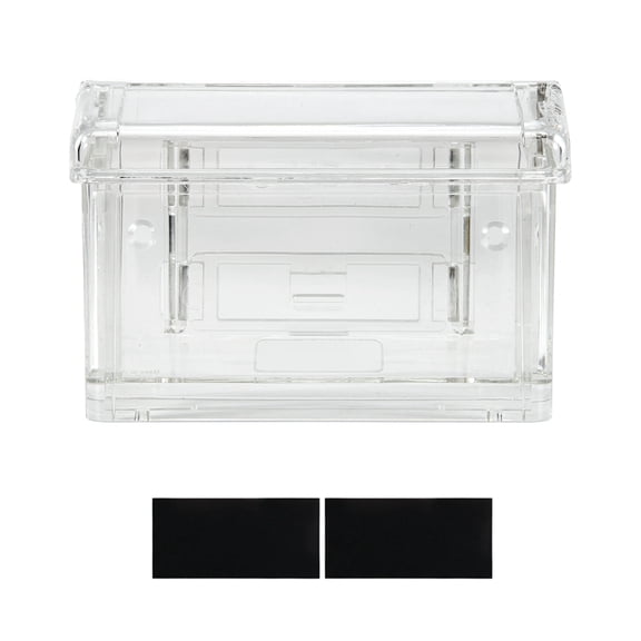 Outdoor Business Card Holder Wall Mount Acrylic Business Card Box Included Clear Holder Peel and Stick for Store