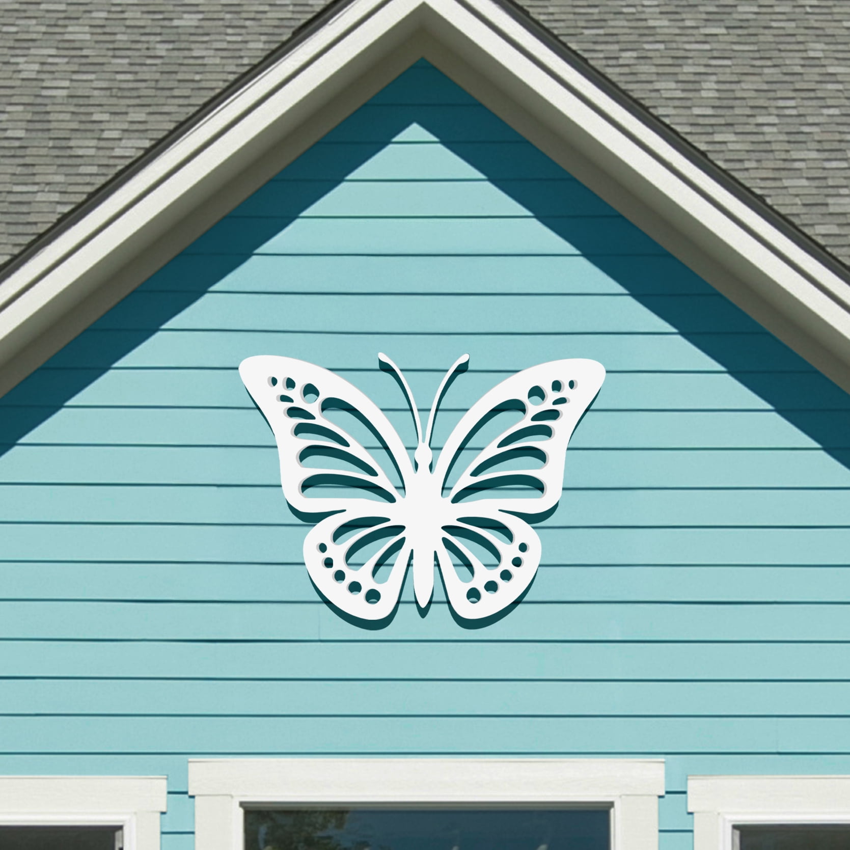 JennyGems Outdoor Butterfly Wall Decor – PVC Butterfly Hanging Sculpture for Garden Yard, Patio, Shed, Fence, Balcony, Weatherproof Inside Outside Sign, 4 Foot