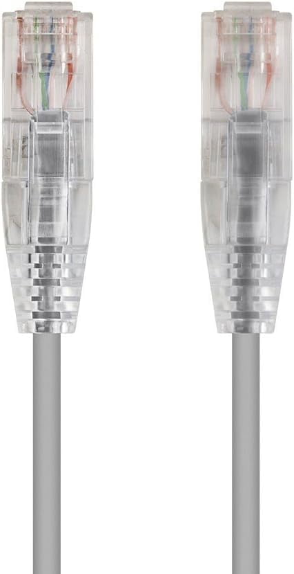 Outdoor CAT5E (Cat 5e) LAN Network Ethernet Cable, Solid Copper 24AWG 4-Pair UTP, Strain Relief Boots, RJ45 Gold Plated Connectors, CMX Rated, UL ETL, Made in USA (12 ft Gray)