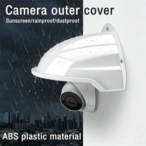 Outdoor CCTV Camera Rain Cover Sun Shade, Protective Hood Weather Shield For Surveillance Camera Housing, Outdoor Camera Protection Accessory,white