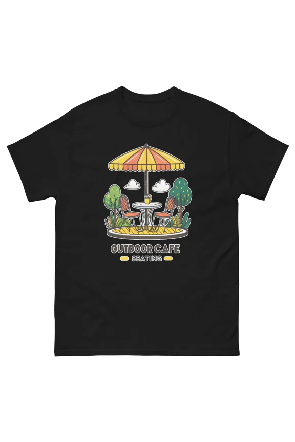 Outdoor Cafe Seating Object Place Item Urban T-Shirt