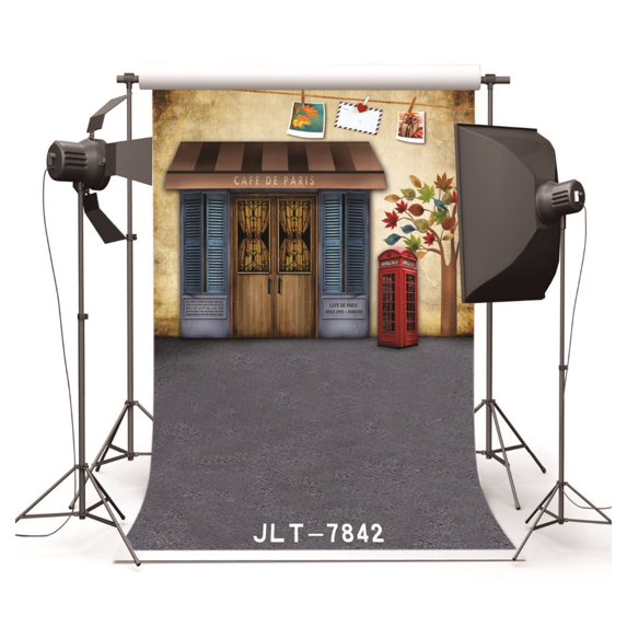 Outdoor Cafe Shop Photography Backdrop Vinyl Cloth Backgrounds ...