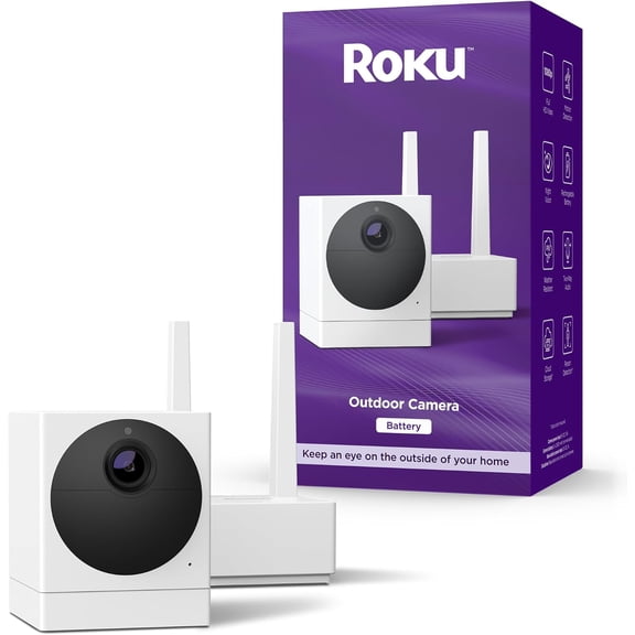 Outdoor Camera for Home Security - IP65 Weather Resistance Wireless Security Camera with 1080p HD Night Vision, Compatible with Alexa & Google, Motion Detection White