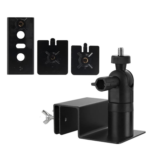 Outdoor Camera Mounting Bracket 360 Degree Rotation Adjustable Stainless Steel Frame With Universal Clamp For Solar Security Devices