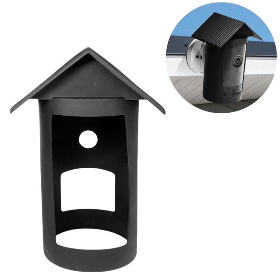 Outdoor Camera Protective Case, Silicone Weatherproof Cover for Monitoring Cameras, Black