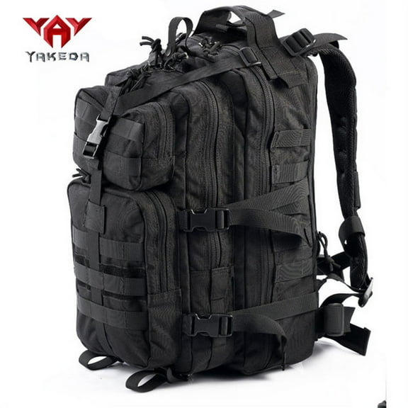 Outdoor Camouflage Camping Hiking Travel Supplies 3p Tactical Backpack,Black