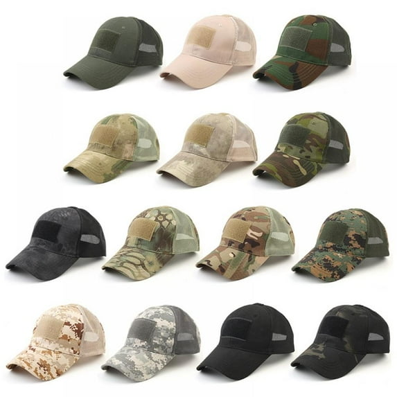 Outdoor Camouflage Hat Baseball Caps Simplicity Army Green Camo Hunting Cap Hats Sport Cycling Caps For Men Women Adult
