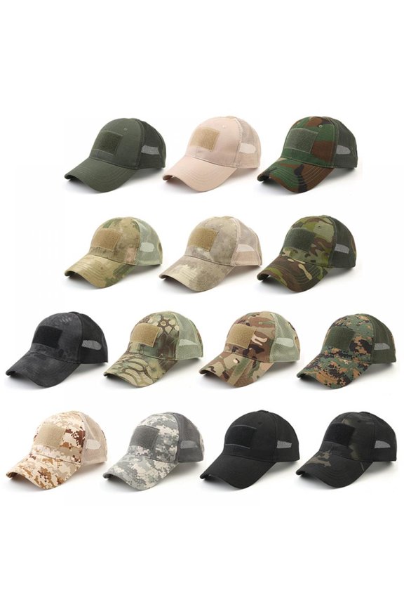 Outdoor Camouflage Hat Baseball Caps Simplicity Army Green Camo Hunting Cap Hats Sport Cycling Caps For Men Women Adult