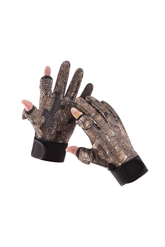 Outdoor Camouflage Hunting Gloves, Sports Ski Fishing Autumn Winter Warm Gloves ,Flexible and Comfortable