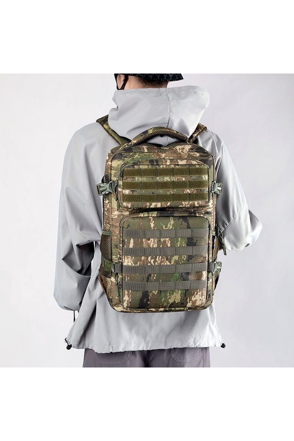 Outdoor Camouflage Mountaineering Multi-functional Large Capacity Backpack,Brown Camouflage