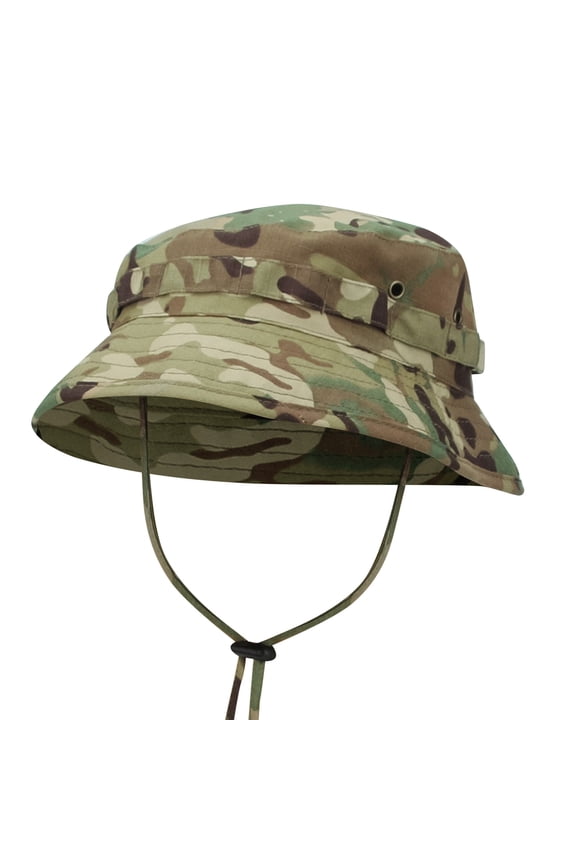 Outdoor Camouflage Short Brim Hat Summer Sun Protection Fisherman Hat for Hiking Hunting Fishing and Camping