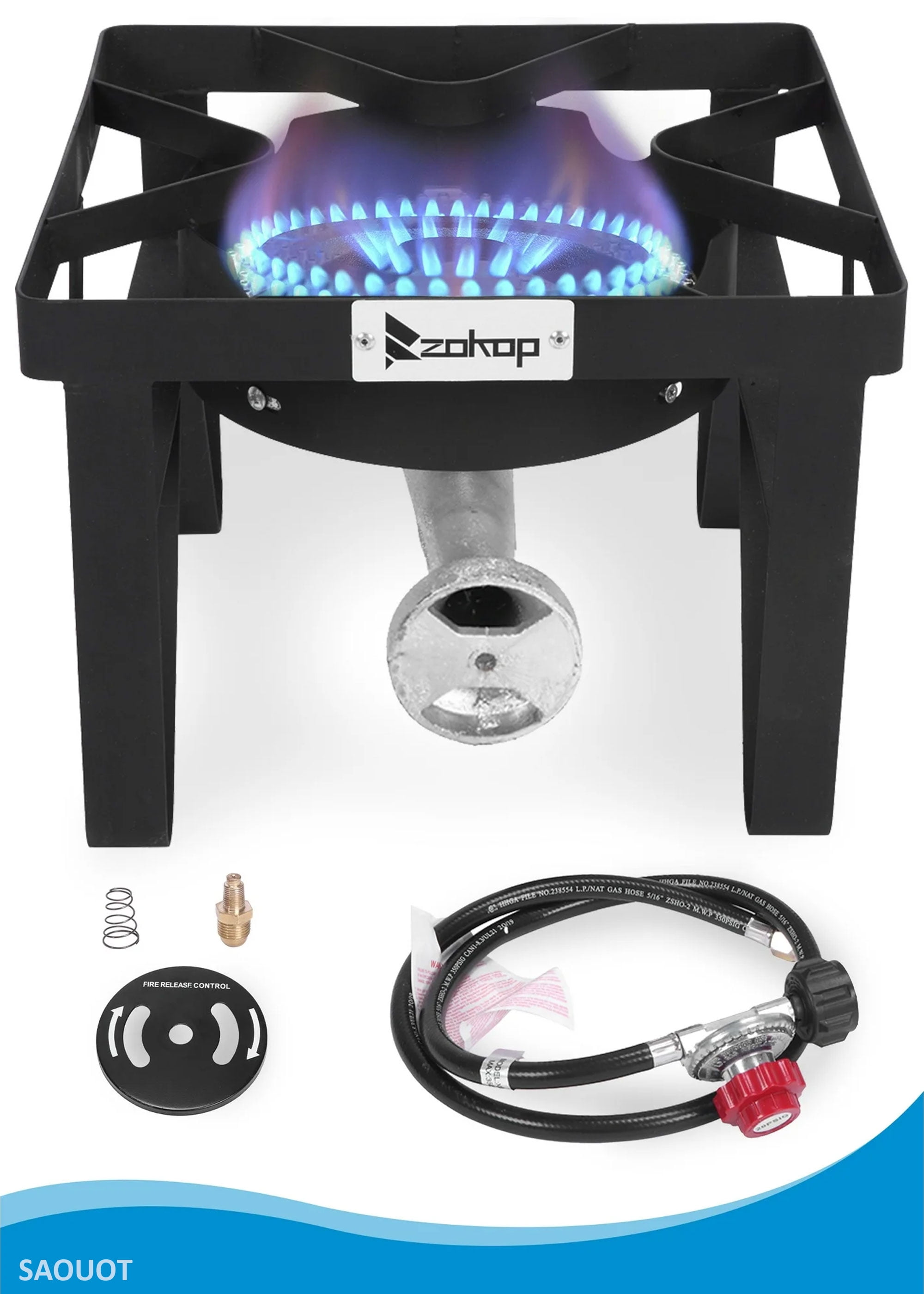 Outdoor Camp Stove High Pressure Propane Gas Cooker Square Ef4154 20W