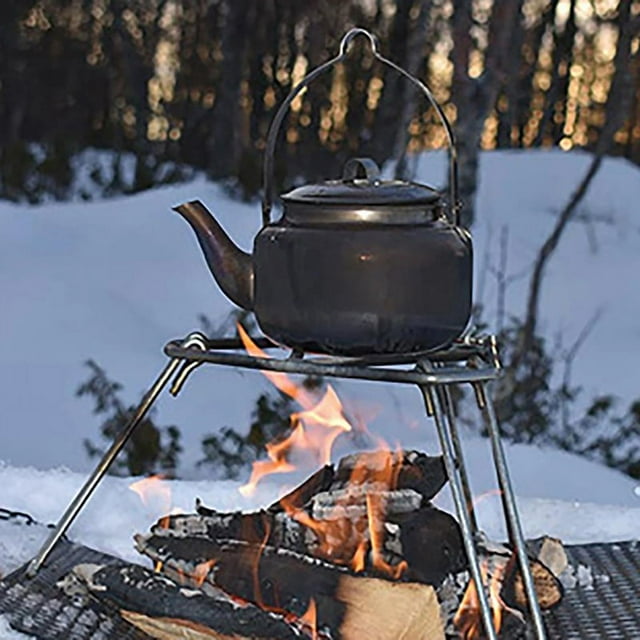 Outdoor Campfire Grill Stand Camping Tripod with Foldable Legs Camp Rack Cooking Tripod for Camping Cooking Accessories