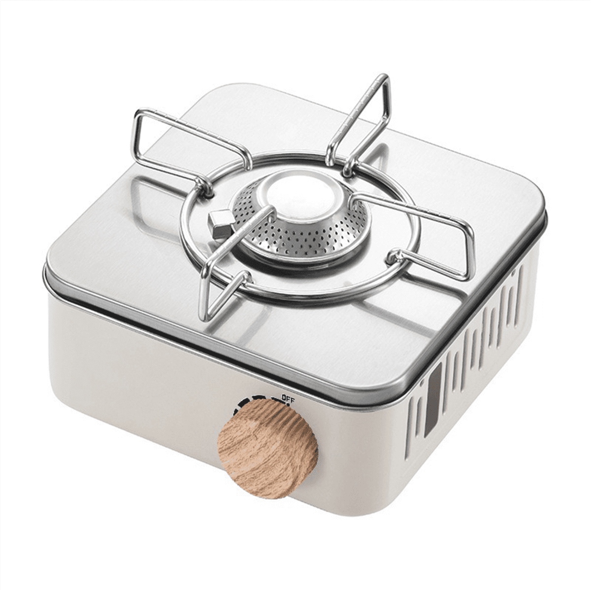 Outdoor Camping Cooking Gas Stove Strong Trips Burner Grill Super Light Travel Supplies Cooking Utensils-White