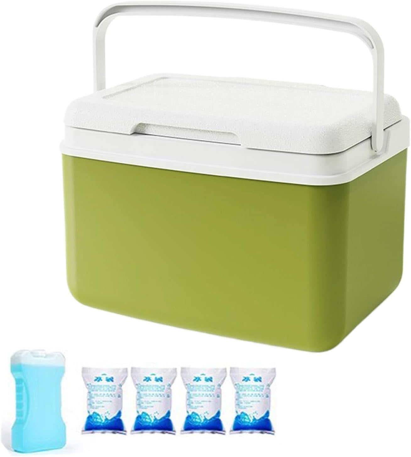 Outdoor Camping Cooler - Large Capacity Ice Chest, Portable Insulated Storage Box, Cooling Container | Hard Lightweight Freezer for Hiking Camping Walking Travel Outdoor Activities(6L)