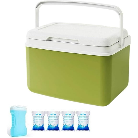 Outdoor Camping Cooler - Large Capacity Ice Chest, Portable Insulated Storage Box, Cooling Container | Hard Lightweight Freezer for Hiking Camping Walking Travel Outdoor Activities(6L)