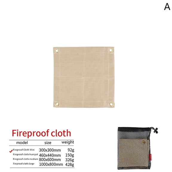Outdoor Camping Fireproof Cloth BBQ Fiberglass Fire Blanket Insulation Mat