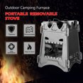 Outdoor Camping Folding 304 Stainless Steel Firewood Stove Hiking