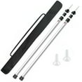 thumbnail image 1 of Outdoor Camping Hiking Adjustable Telescoping Aluminum Alloy Tarp Poles Silver 2Pcs Adjustable Aluminum Alloy Camping Tarp 90" Telescoping Tent Canopy Poles Tent Poles Adjustable Tarp Poles Set, 1 of 11