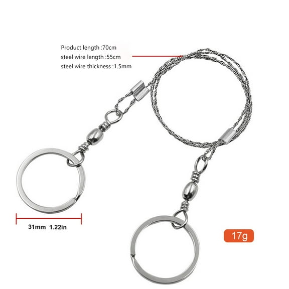 Outdoor Camping Hiking hand rope saw Portable Stainless Steel Wire Saw with Finger Handle Survive Tool camping accsesorios