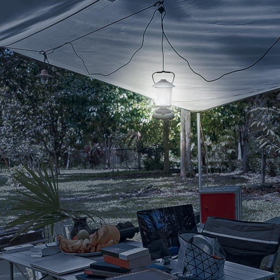 Outdoor Camping Lamp, Rechargeable LED Lantern with 360° Lighting, Emergency Light with USB Charging and Mobile Power for Camping, Hiking, and Outdoor Activities