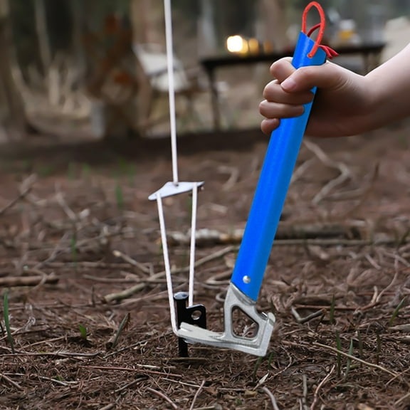 Outdoor Camping Nail Puller Tool | Stainless Steel Ground Stake Remover with Aluminum Alloy Handle | Portable Tent Peg Extractor for Camping, Hiking & Outdoor Activities