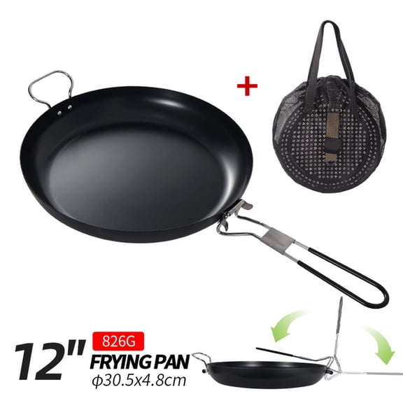 Outdoor Camping Non-stick Frying Pan Foldable Handle Pot Picnic Cookware
