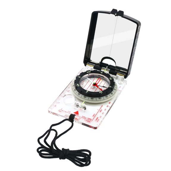 Outdoor Camping Orienteering Map Compasses Sighting Glass Compasses With Adjustable Declination and Neck Strap Easy Use