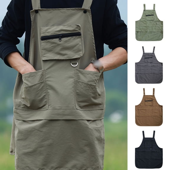Outdoor Camping Picnic Bbq Grilling Adjustable Apron - Adjustable Neck & Waist Ties For Custom Size Fit And Easy Adjustment - For Outdoor Bbq Events, Camping Trips, Picnics,