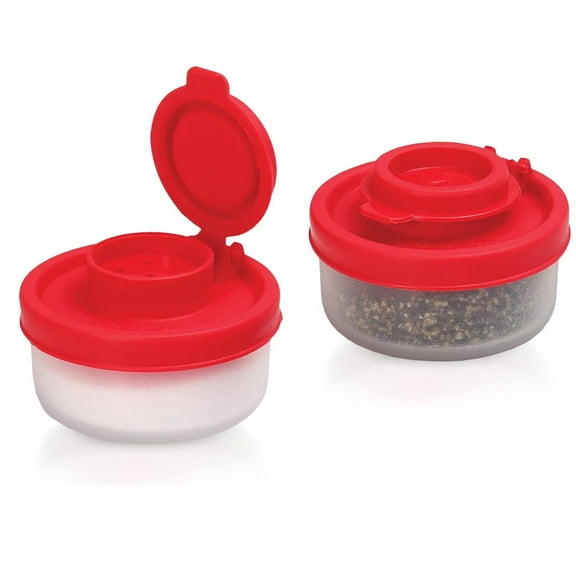 Outdoor Camping Picnic Mini Seasoning Jar Set | Food Grade Plastic Spice Shaker | Airtight Spill-Proof Pepper Pots for Lunch Boxes | 1-Pack