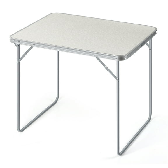 Outdoor Camping Picnic Table Foldable Portable Table White