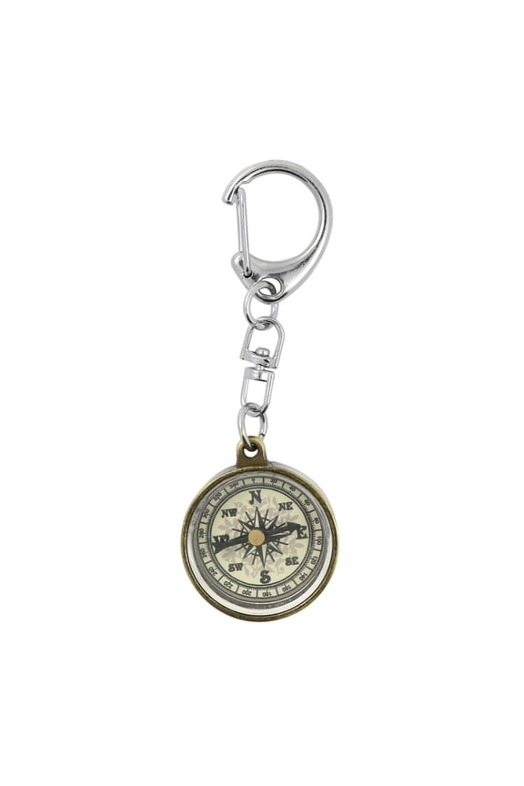 Portable Practical Pocket Compasses with Keyring Outdoor Camping Compasses Zinc Alloy Navigation Tool Climbing Equipment