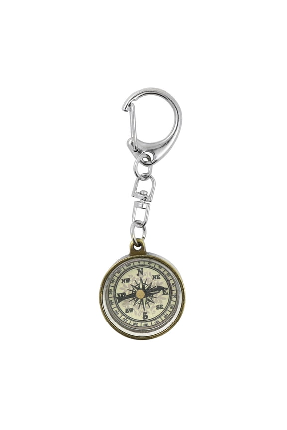 Outdoor Camping Pocket Compasses Keychain Zincs Alloy Pocket Compasses With Keyring Portable Navigation Tool Gift