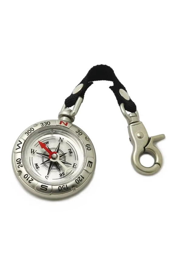 Outdoor Camping Pocket Compasses Keychain Zincs Alloy Pocket Compasses With Lanyard Keychain Portable Navigation Tool