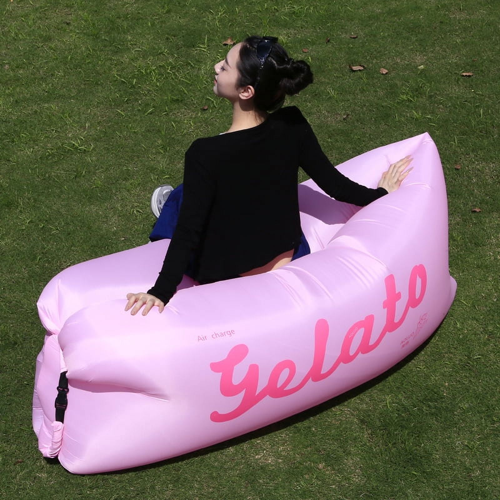 Outdoor Camping Portable Lazy Water Beach Grass Park Air Bed Sand