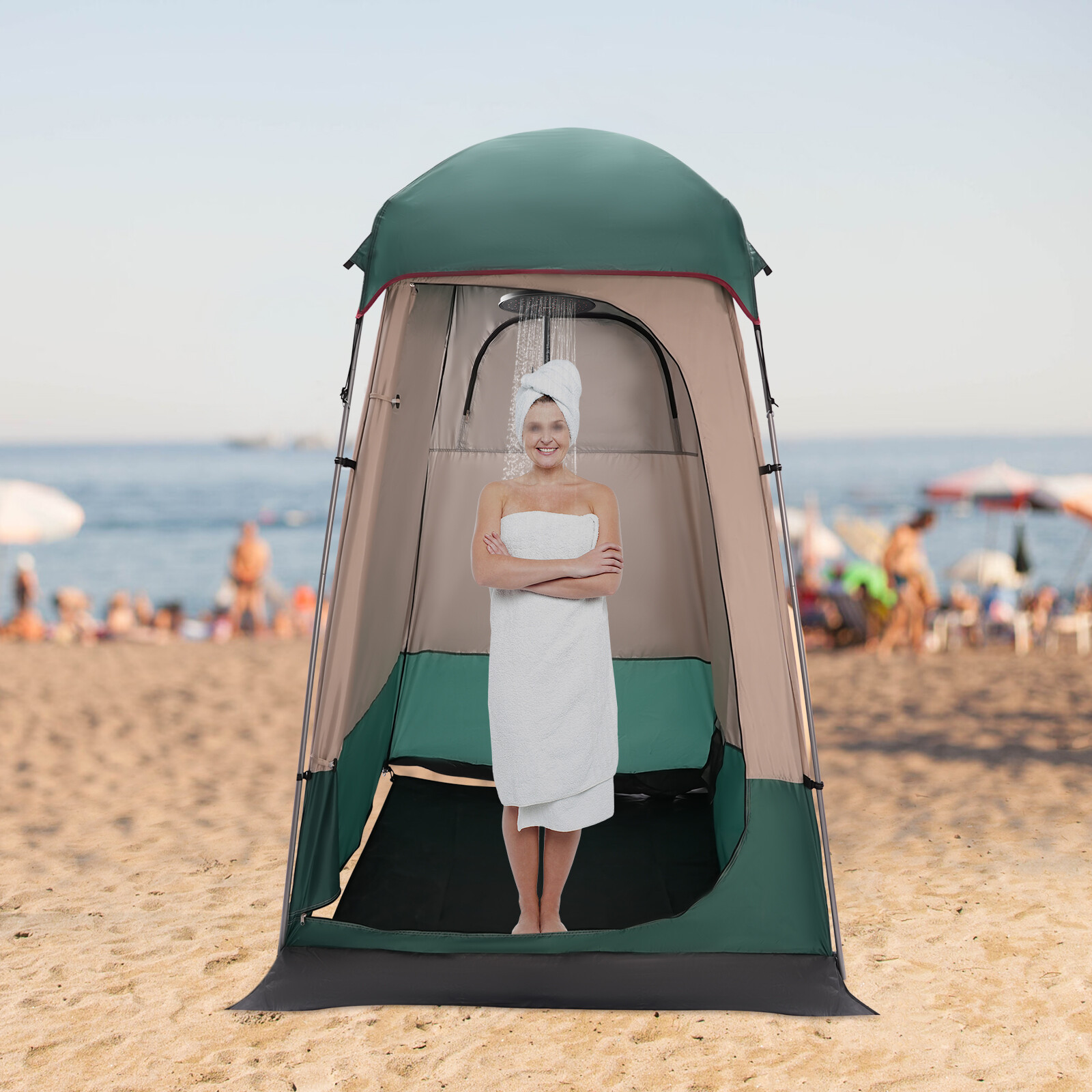 Outdoor Camping Privacy Shelter, Sun Protection, Waterproof, Portable Toilet Shower Tent for Hiking