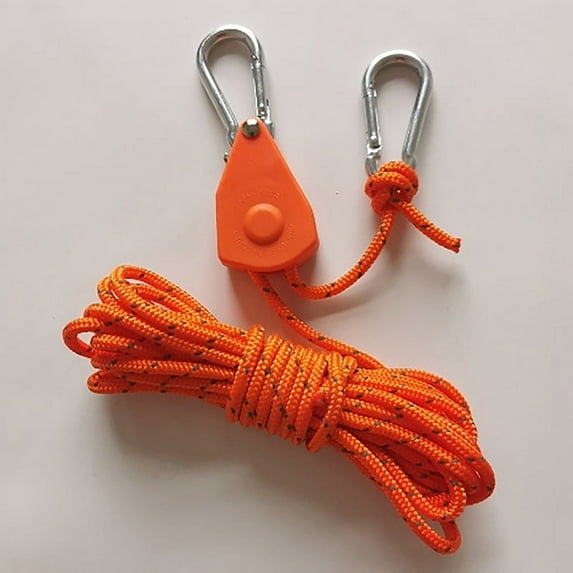 Outdoor Camping Rope Tent Rope Pulley Regulator Adjustable Lifting Rope