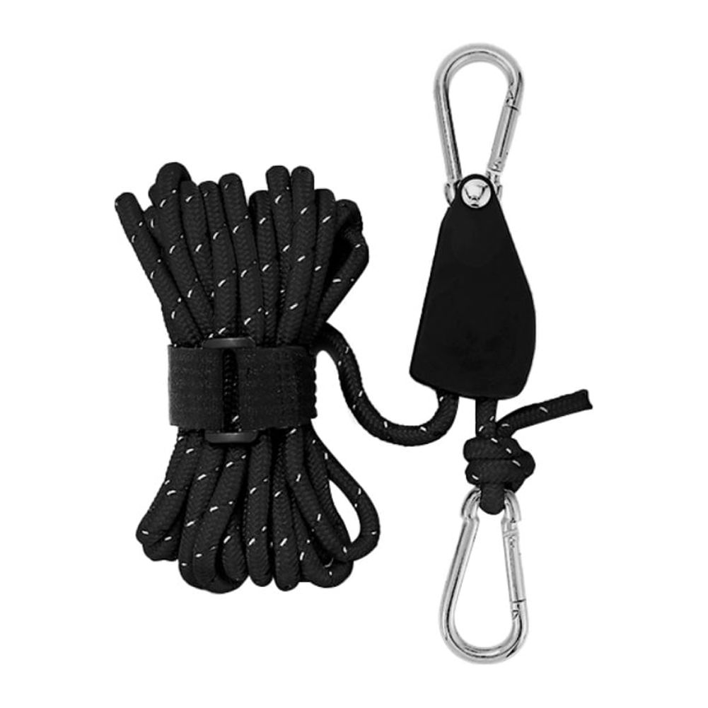 Outdoor Camping Rope with Ratchet Pulley Rope Lock Tie Tensioner Nylon