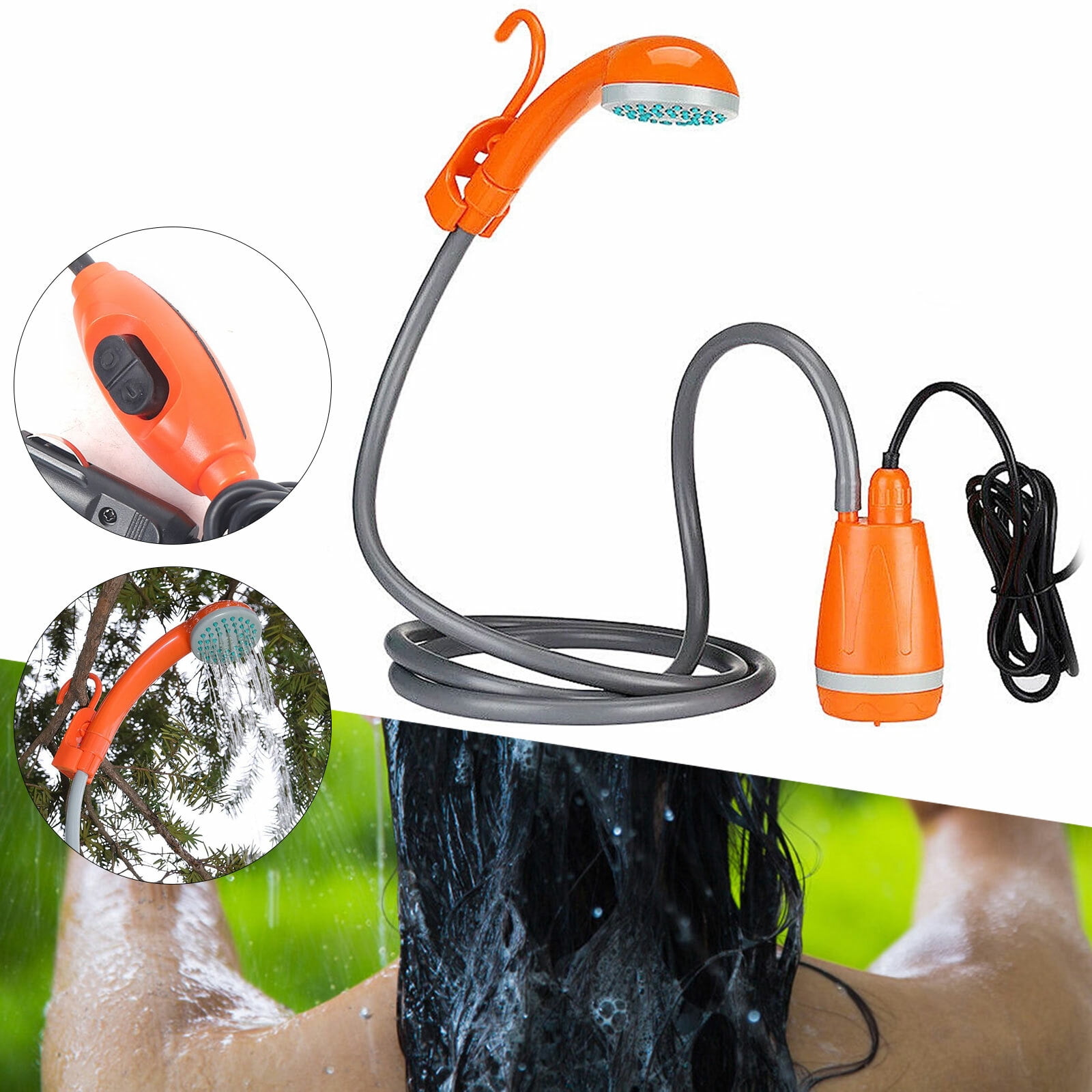 Pompe De Douche Portable Pour Camping - Débit 5L/min, Alimentation Par Batterie, Garantie 3 Ans - Neuf
