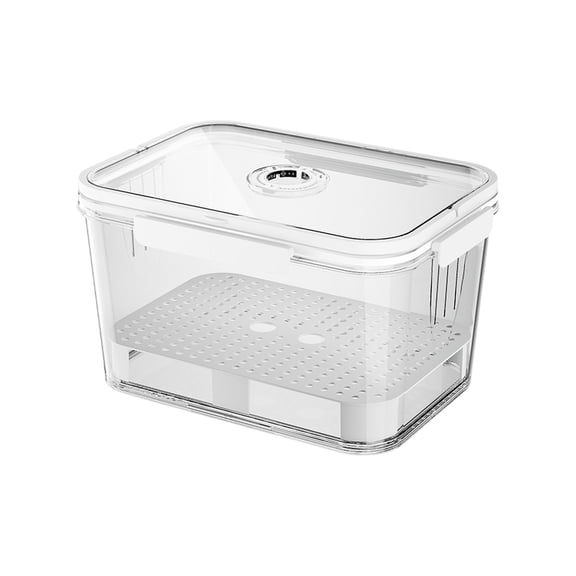 Outdoor Camping Spring Picnic Mobile Small Refrigerator,5500ML Large Handle White Plastic Preservation Box,Airtight Leak-Proof Stackable With Freshness Track.