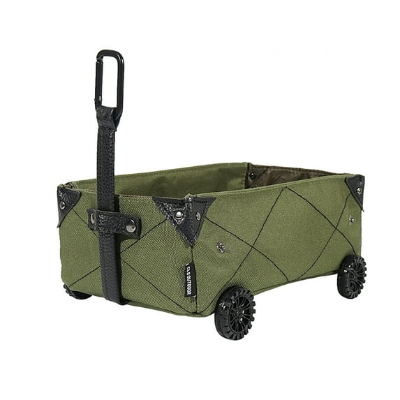 Outdoor Camping Storage Mini Camper Car Tissue Canvas Folding Trolley for Outdoor Travel