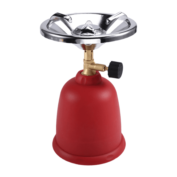 Outdoor Camping Stove 190g Euro Gas Tank Coffee Stove Adjustable Propane Gas Burner for Outdoor Fishing Hiking Picnic A,1 x camping stove Kit,Red