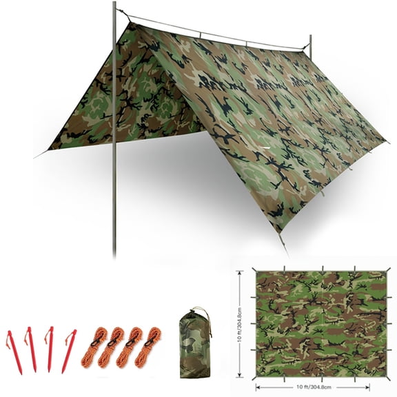 Outdoor Camping Tarp Canopy Backpacking High Quality and UV Protect, Portable, Foldable Tent for Garden, Hiking, Outdoor Survival