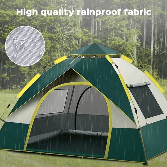 Outdoor Camping Tent, Enhanced Waterproof And Wind-Resistant Design, Dual Doors And Windows Tent, Quick Setup, Spacious Interior, All-Season Use, Perfect For Camping,
