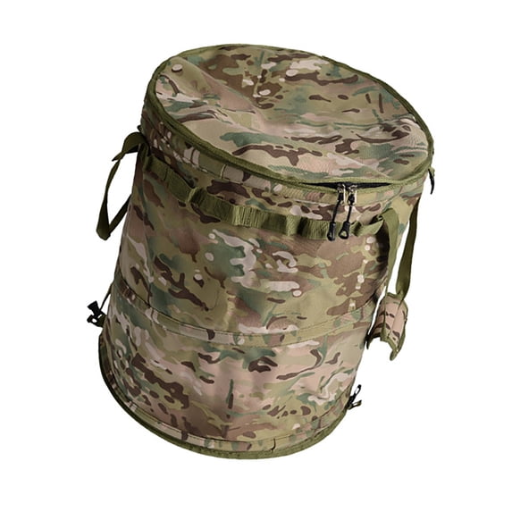 Outdoor Camping Trash Can Foldable Garbage Bin Light Weight Round Bucket Wastebasket Can Container For Hiking Camping