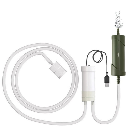 Outdoor Camping Water Filter Portable Hiking Emergency Drinking Device USB 5 Volts Electric Water Puming Kit