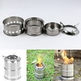 thumbnail image 1 of Outdoor Camping Wood-burning Stove Backpacking Portable Survival BBQ Panic Camping Stove, 1 of 5