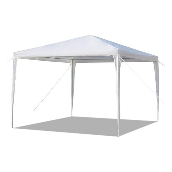 Outdoor Canopy Tent Camping Gazebo Storage Shelter with Spiral Tubes, for Party Wedding Events BBQ, White 10x10 FT